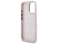 Funda de silicona Guess con logo Strass 4G para iPhone 16 - rosa claro Funda de silicona Guess con logo Strass 4G para iPhone 16 - rosa claro