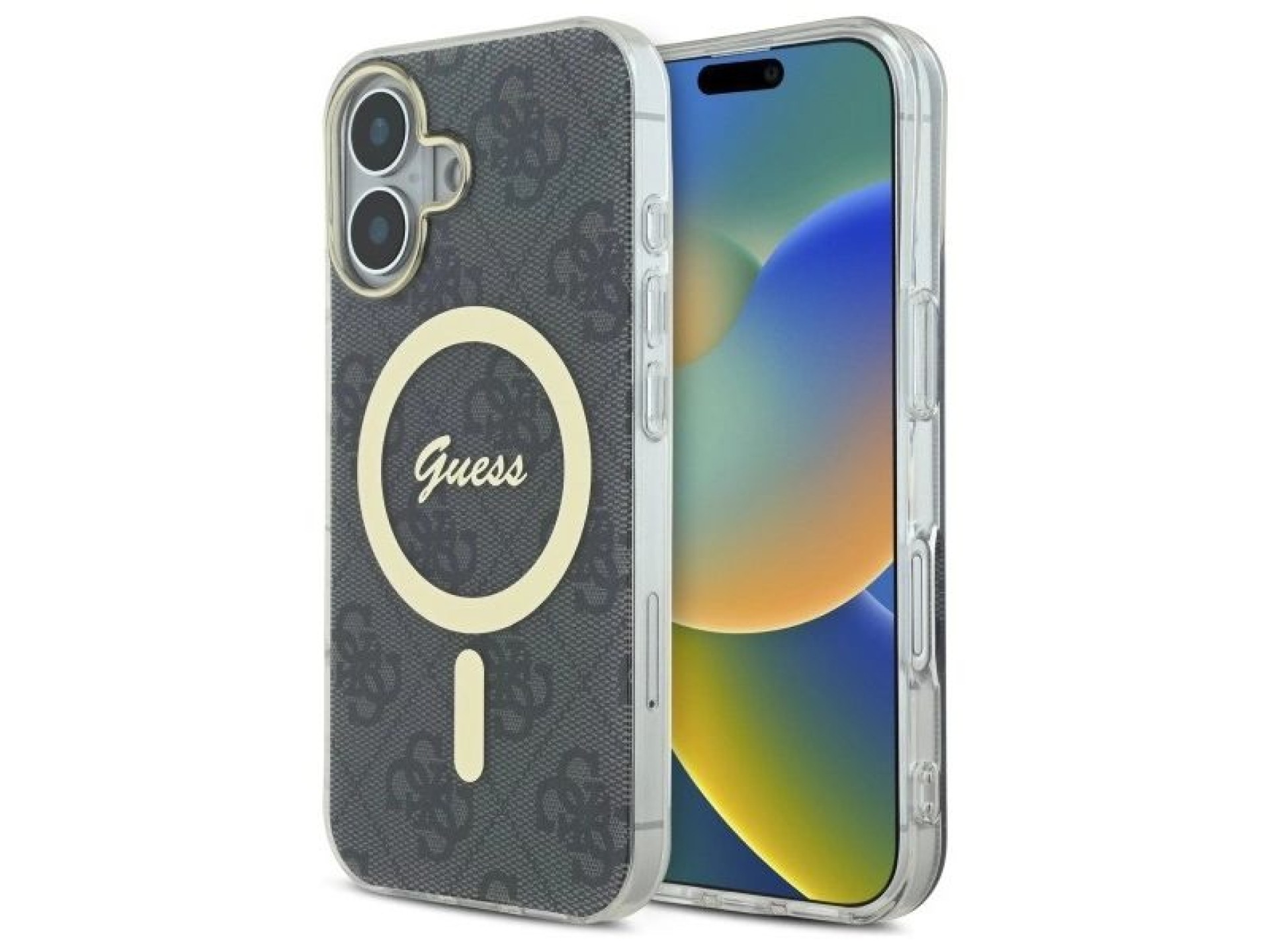 Guess IML 4G MagSafe Case for iPhone 16 Plus - Black