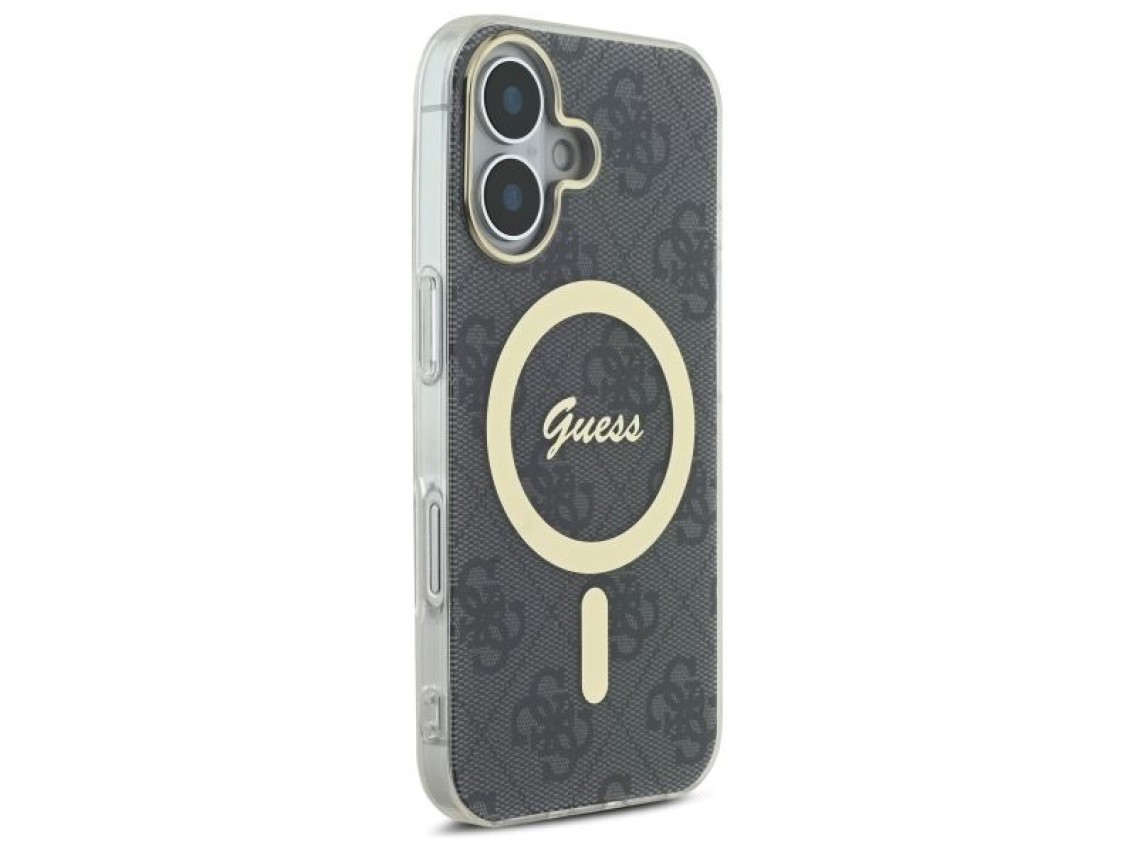 Guess IML 4G MagSafe Case for iPhone 16 Plus - Black