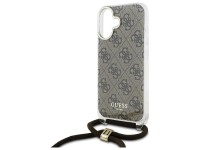Funda Guess Crossbody Cord 4G Print con cordón para iPhone 16 - Marrón Funda Guess Crossbody Cord 4G Print con cordón para iPhone 16 - Marrón