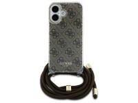 Funda Guess Crossbody Cord 4G Print con cordón para iPhone 16 - Marrón Funda Guess Crossbody Cord 4G Print con cordón para iPhone 16 - Marrón