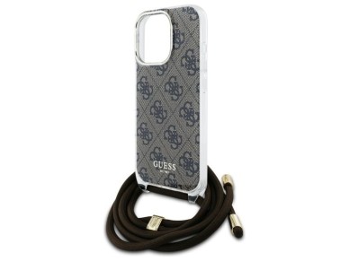Capa Guess Crossbody Cord 4G Print para iPhone 16 Pro Max - Marrom