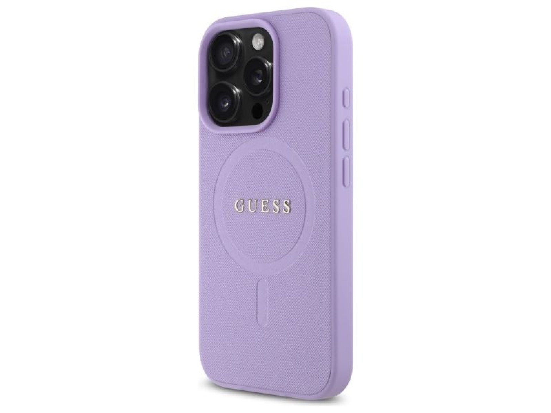 Guess Saffiano MagSafe case for iPhone 16 Pro - purple