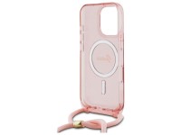 Guess Crossbody Cord Script MagSafe Case for iPhone 16 Pro - Pink Guess Crossbody Cord Script MagSafe Case for iPhone 16 Pro - Pink