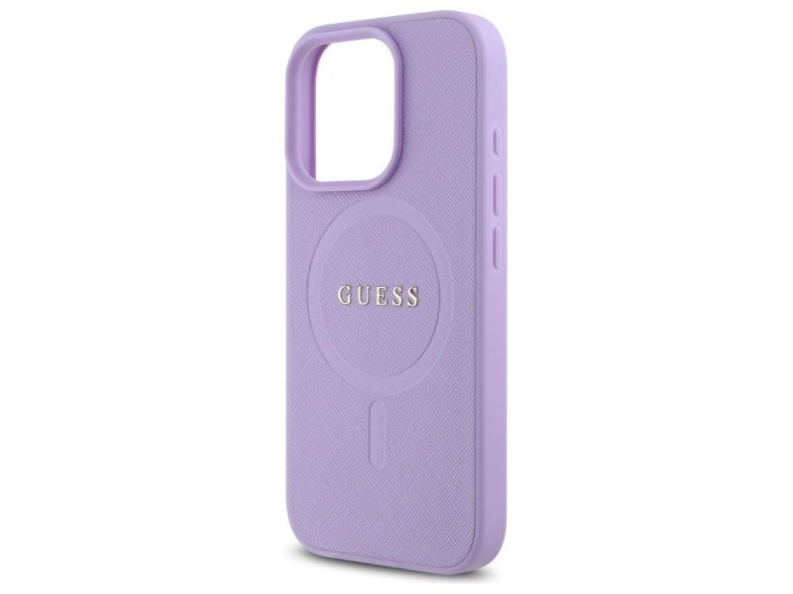 Guess Saffiano MagSafe case for iPhone 16 Pro - purple
