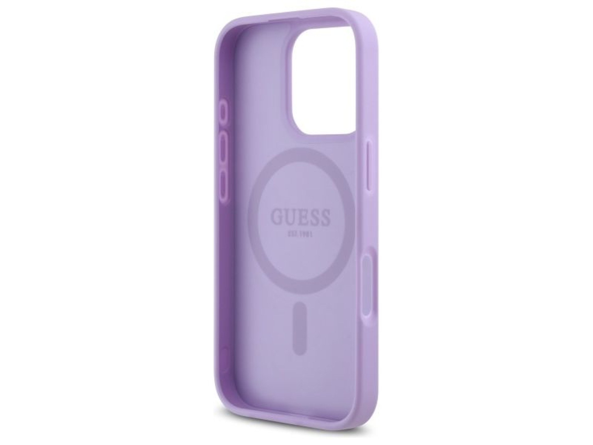 Guess Saffiano MagSafe case for iPhone 16 Pro - purple