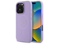 Guess Saffiano MagSafe case for iPhone 16 Pro - purple Guess Saffiano MagSafe case for iPhone 16 Pro - purple