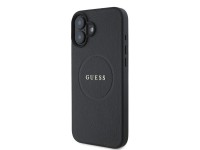 Capa Guess Granulada Dourada com Anel MagSafe para iPhone 16 - preta Capa Guess Granulada Dourada com Anel MagSafe para iPhone 16 - preta