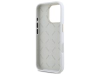 Capa Guess de silicone com logo Strass 4G para iPhone 16 Pro - Branca Capa Guess de silicone com logo Strass 4G para iPhone 16 Pro - Branca