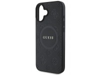 Capa Guess Saffiano Peony Classic Logo MagSafe para iPhone 16 - preta Capa Guess Saffiano Peony Classic Logo MagSafe para iPhone 16 - preta