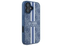 Guess 4G Printed Stripes MagSafe case for iPhone 16 - blue