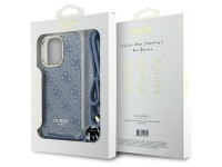 Guess Crossbody Cord 4G Print Case with Lanyard for iPhone 16 Pro - Blue Guess Crossbody Cord 4G Print Case with Lanyard for iPhone 16 Pro - Blue