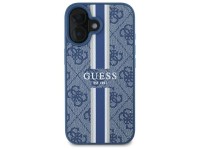 Guess 4G Printed Stripes MagSafe case for iPhone 16 - blue