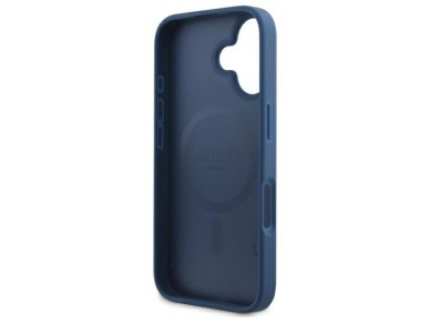 Guess 4G Printed Stripes MagSafe case for iPhone 16 - blue