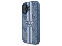 Guess 4G Printed Stripes MagSafe case for iPhone 16 - blue