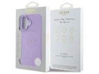 Funda Guess Saffiano MagSafe para iPhone 16 - Morada Funda Guess Saffiano MagSafe para iPhone 16 - Morada
