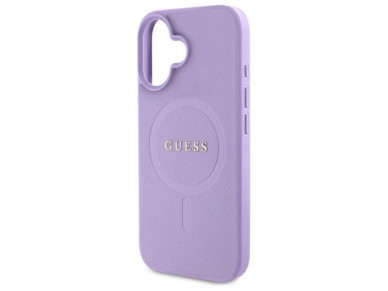 Guess Saffiano MagSafe iPhone 16 Case - Purple Guess Saffiano MagSafe iPhone 16 Case - Purple