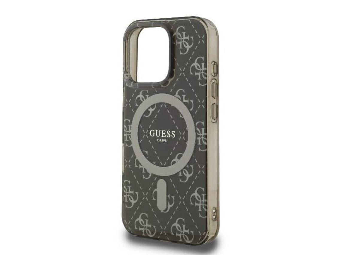 Capa Guess IML 4G com fundo MagSafe para iPhone 16 Pro Max - Marrom