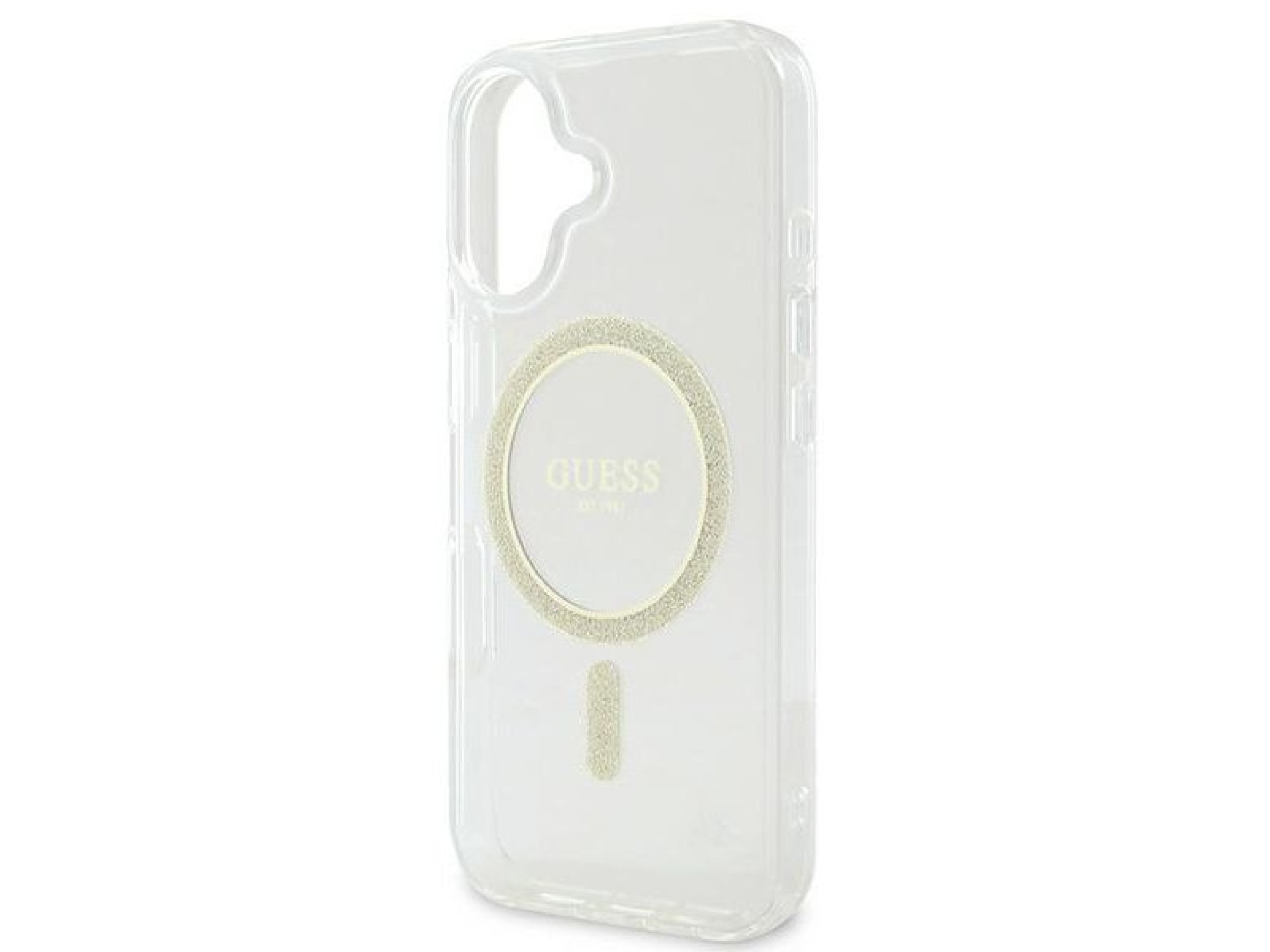 Guess IML Glitter Circle MagSafe iPhone 16 Case - Clear