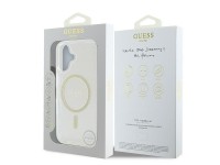 Guess IML Glitter Circle MagSafe iPhone 16 Case - Clear