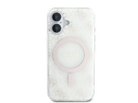 Guess IML 4G Background MagSafe Case for iPhone 16 Plus - White Guess IML 4G Background MagSafe Case for iPhone 16 Plus - White