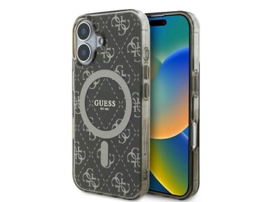 Guess IML 4G Background MagSafe iPhone 16 Plus Case - Brown Guess IML 4G Background MagSafe iPhone 16 Plus Case - Brown