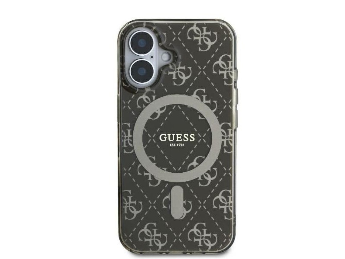 Funda Guess IML 4G con fondo MagSafe para iPhone 16 Plus - Marrón