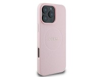 Guess Grained Ring MagSafe iPhone 16 Pro Case - Pink Guess Grained Ring MagSafe iPhone 16 Pro Case - Pink