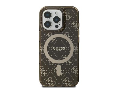 Guess IML 4G Background MagSafe iPhone 16 Pro Case - Brown Guess IML 4G Background MagSafe iPhone 16 Pro Case - Brown