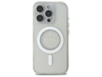 Capa Guess IML com strass e MagSafe para iPhone 16 Pro - Branca Capa Guess IML com strass e MagSafe para iPhone 16 Pro - Branca