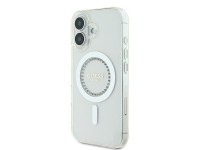 Funda Guess IML Rhinestones MagSafe para iPhone 16 Plus - Blanca Funda Guess IML Rhinestones MagSafe para iPhone 16 Plus - Blanca