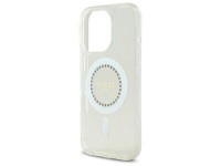 Capa Guess IML com strass e MagSafe para iPhone 16 Pro - Branca Capa Guess IML com strass e MagSafe para iPhone 16 Pro - Branca