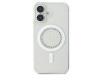 Funda Guess IML Rhinestones MagSafe para iPhone 16 Plus - Blanca Funda Guess IML Rhinestones MagSafe para iPhone 16 Plus - Blanca