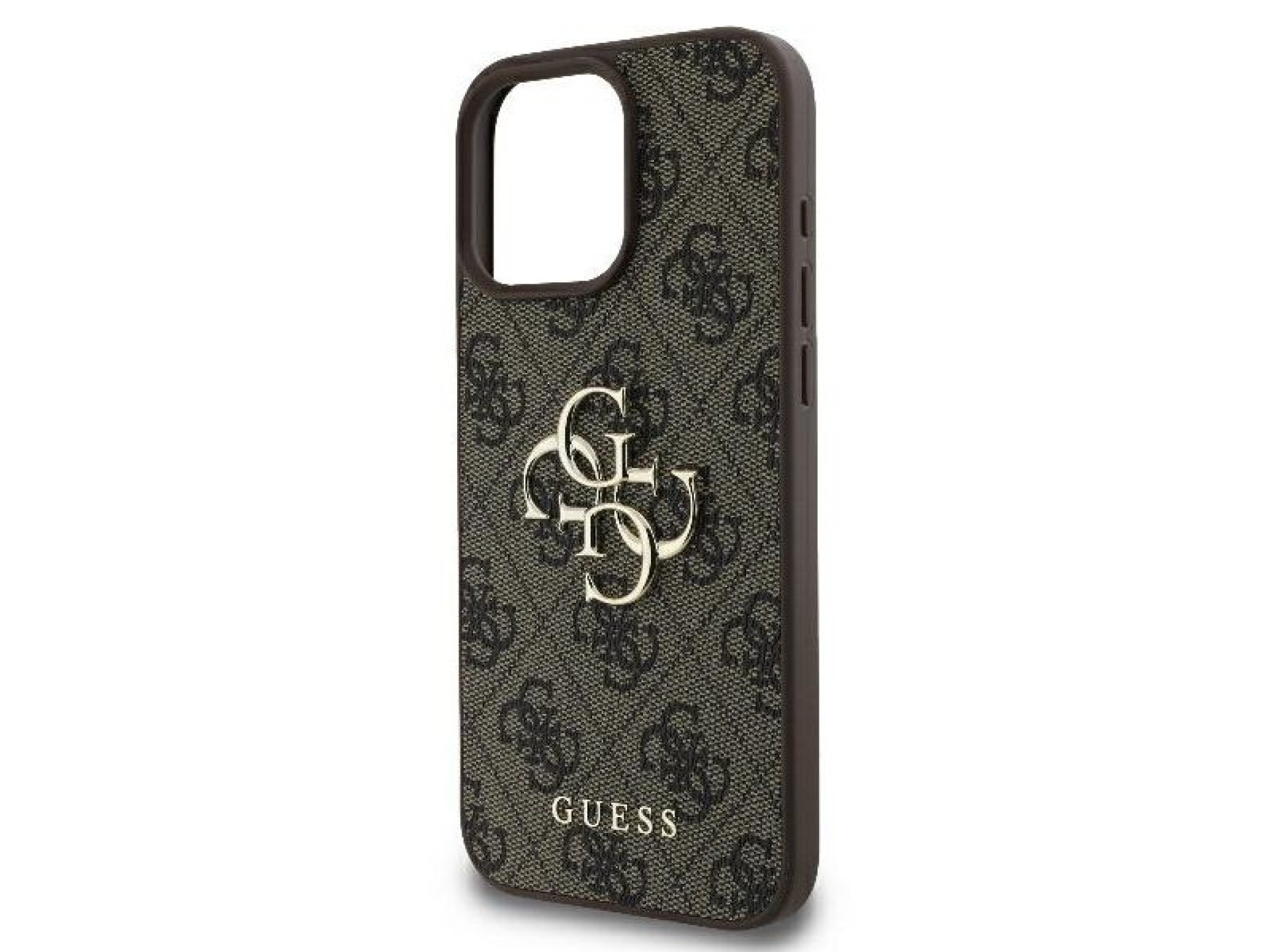 Capa Guess 4G com logo grande para iPhone 16 Pro Max - Marrom
