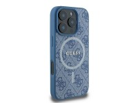 Capa Guess 4G Ring Classic Logo MagSafe para iPhone 16 Pro - Azul Capa Guess 4G Ring Classic Logo MagSafe para iPhone 16 Pro - Azul