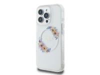 Guess IML Flowers Wreath MagSafe Case for iPhone 16 Pro - Clear Guess IML Flowers Wreath MagSafe Case for iPhone 16 Pro - Clear