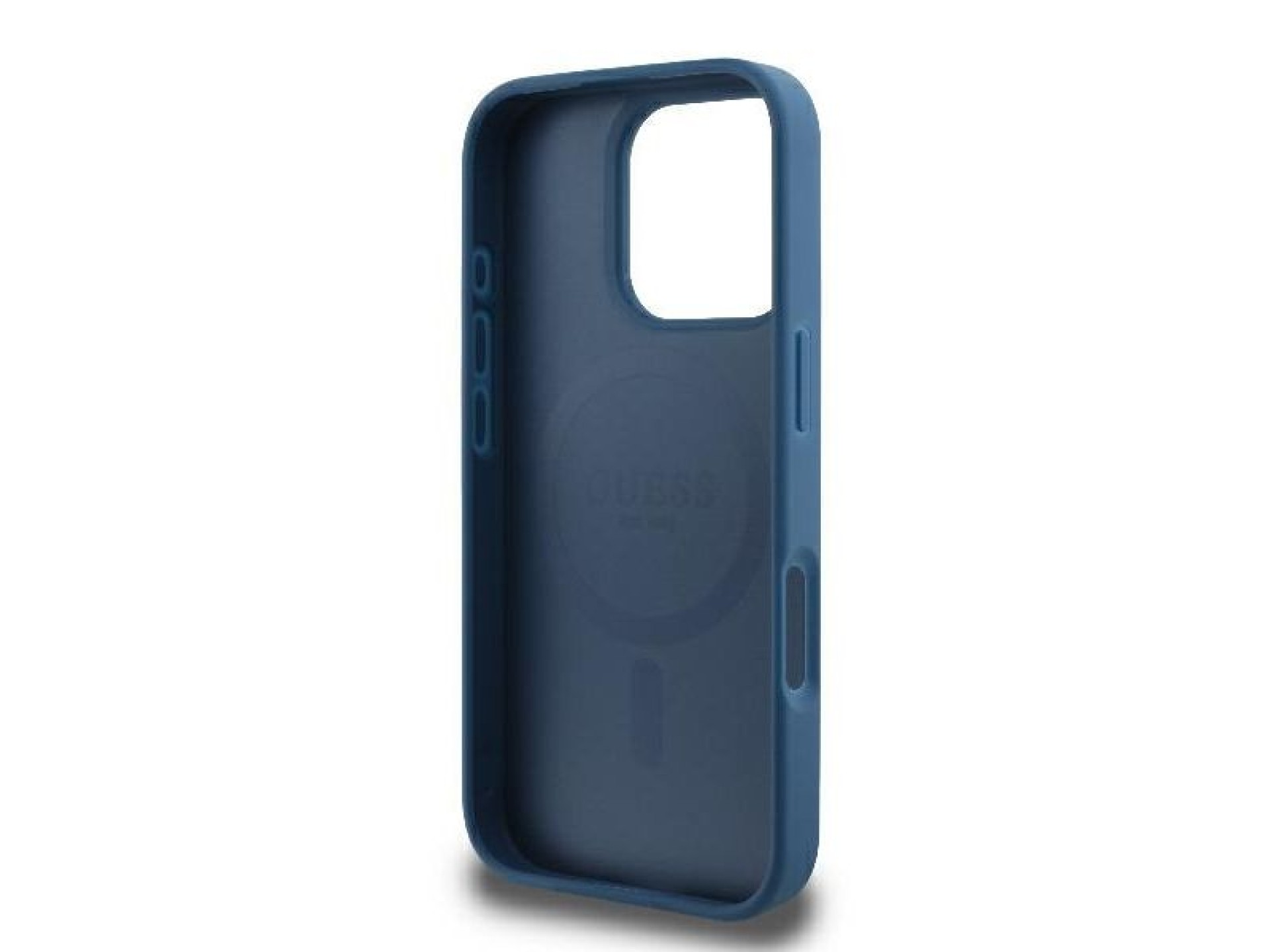 Capa Guess 4G Ring Classic Logo MagSafe para iPhone 16 Pro - Azul