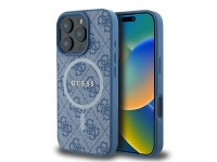 Capa Guess 4G Ring Classic Logo MagSafe para iPhone 16 Pro - Azul Capa Guess 4G Ring Classic Logo MagSafe para iPhone 16 Pro - Azul