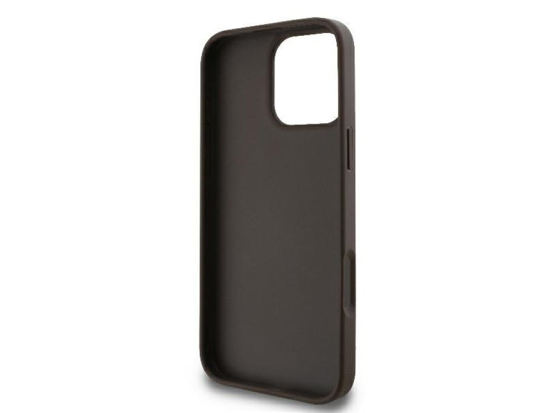 Capa Guess 4G com logo grande para iPhone 16 Pro Max - Marrom