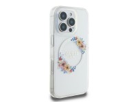 Guess IML Flowers Wreath MagSafe Case for iPhone 16 Pro - Clear Guess IML Flowers Wreath MagSafe Case for iPhone 16 Pro - Clear