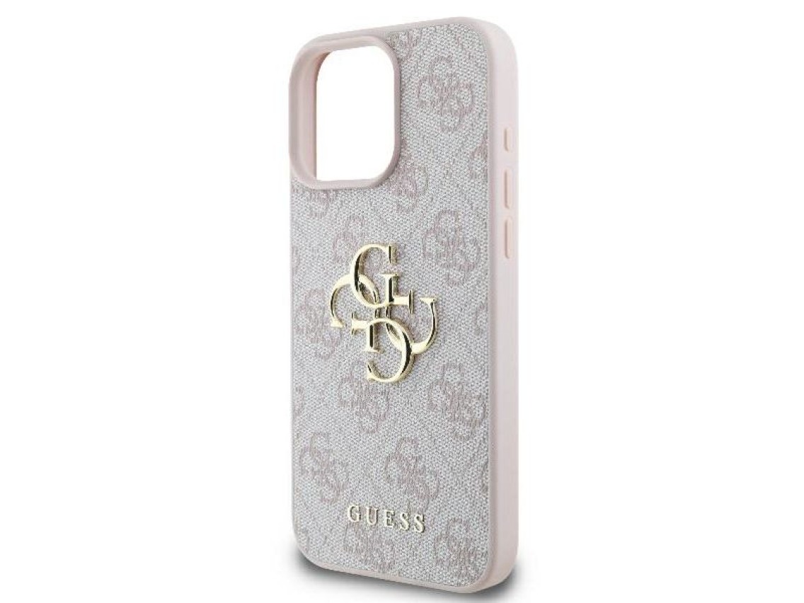 Capa Guess 4G com logo grande para iPhone 16 Pro - Rosa