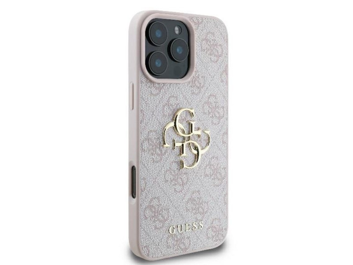 Capa Guess 4G com logo grande para iPhone 16 Pro - Rosa