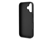 Funda bandolera de cuero Guess con logo met�lico y strass para iPhone 16 - Negra