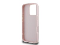 Capa Guess com logo metálico acolchoado para iPhone 16 Pro - Rosa Capa Guess com logo metálico acolchoado para iPhone 16 Pro - Rosa