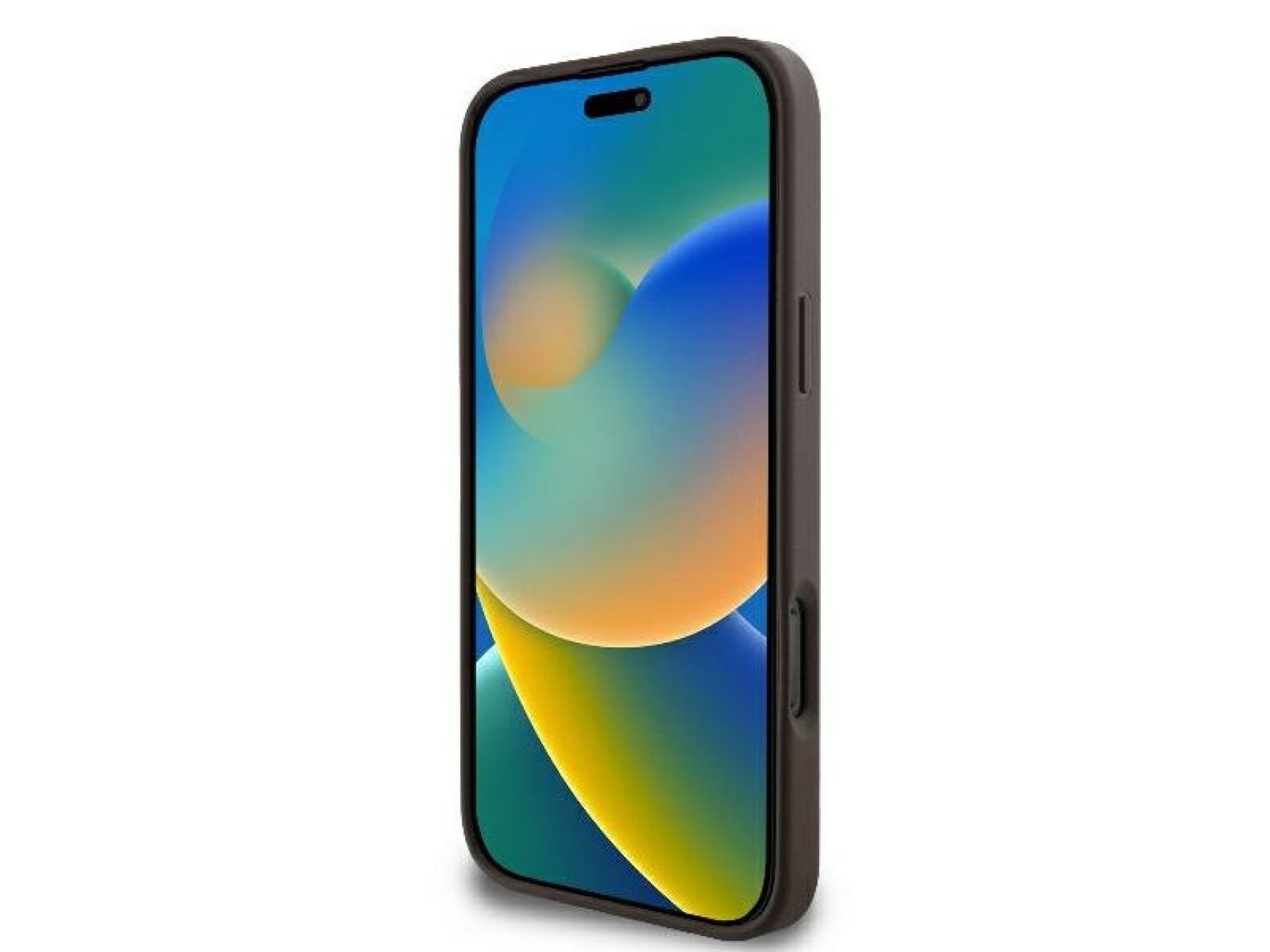 Funda Guess 4G con estampado de rayas y MagSafe para iPhone 16 Pro - Marrón