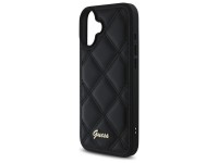 Guess Quilted Metal Logo iPhone 16 Plus Case - Black Guess Quilted Metal Logo iPhone 16 Plus Case - Black