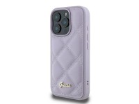 Guess Quilted Metal Logo case for iPhone 16 Pro - light purple Guess Quilted Metal Logo case for iPhone 16 Pro - light purple