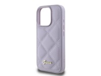 Guess Quilted Metal Logo case for iPhone 16 Pro - light purple Guess Quilted Metal Logo case for iPhone 16 Pro - light purple