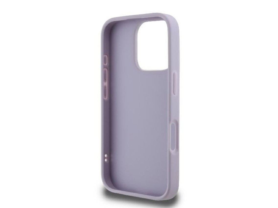 Guess Quilted Metal Logo case for iPhone 16 Pro - light purple