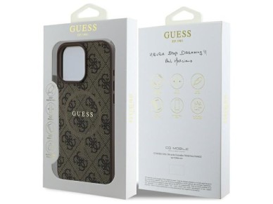 Guess 4G Ring Classic Logo MagSafe Case for iPhone 16 Pro Max - Brown Guess 4G Ring Classic Logo MagSafe Case for iPhone 16 Pro Max - Brown